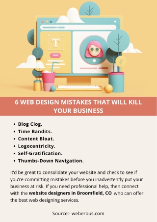 6 WEB DESIGN MISTAKES THAT WILL KILL YOUR BUSINESS