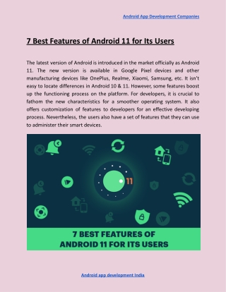 7 Best Features of Android 11 for Its Users