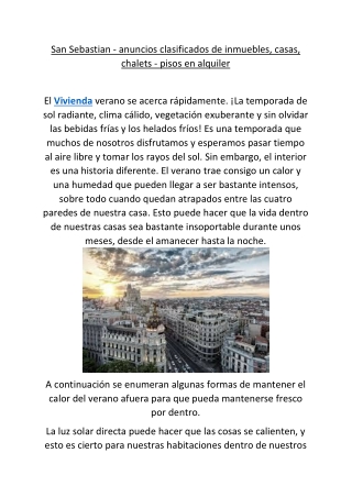 San Sebastian - anuncios clasificados de inmuebles, casas, chalets - pisos en al
