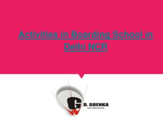 Activities in Boarding School in Delhi NCR