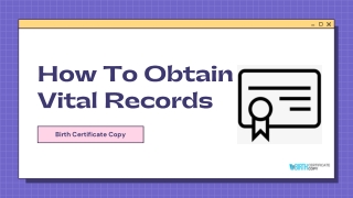 How To Obtain Vital Records | Apply Online