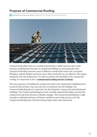 commercial roofing service urbana
