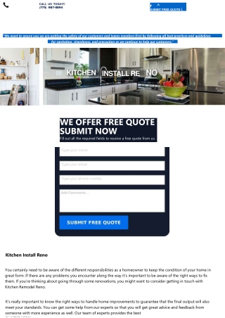 Kitchen Install reno PPT