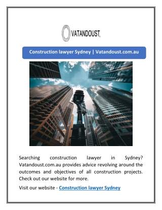 Construction lawyer Sydney | Vatandoust.com.au