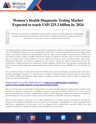 Women’s Health Diagnostic Testing Market