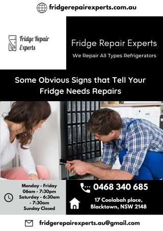 Some Obvious Signs that Tell Your Fridge Needs Repairs