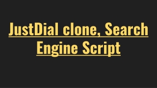 Justdial Clone Script-Search Engine Script