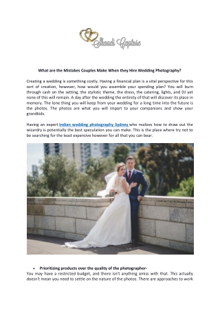 What are the Mistakes Couples Make When they Hire Wedding Photography-converted