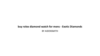 buy rolex diamond watch for mens - Exotic