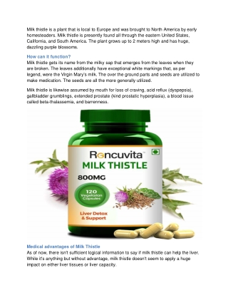 How to use milk thistle liver supplements