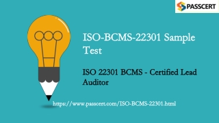 ISO 22301 BCMS - Certified Lead Auditor Exam Dumps