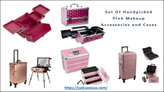 Go Pink - Set Of Handpicked Pink Makeup Accessories And Cases