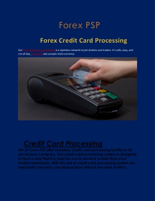 Forex Credit Card Processing