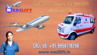 Classy and Trustworthy Air Ambulance Kolkata to Delhi by Medilift