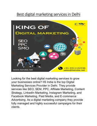 Best digital marketing services in Delhi