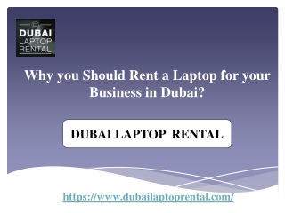 Why you Should Rent a Laptop for your Business in Dubai?