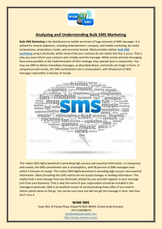 Analyzing and Understanding Bulk SMS Marketing