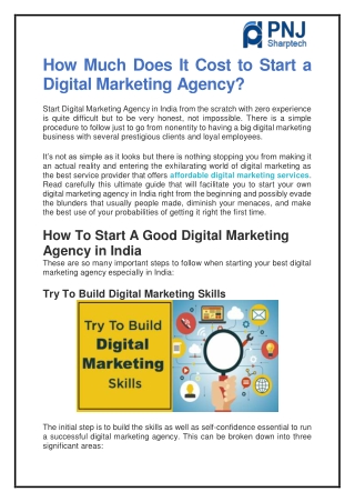 How Much Does It Cost to Start a Digital Marketing Agency?