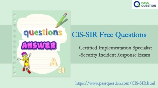 ServiceNow CIS-Security Incident Response CIS-SIR Exam Questions