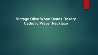Vintage Olive Wood Beads Rosary Catholic Prayer Necklace