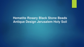 Hematite Rosary Black Stone Beads Antique Design Jerusalem Holy Soil