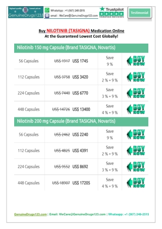 Buy Tasigna Capsule Online