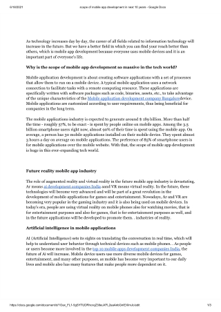 Scope of Mobile App Development in Next 10 years