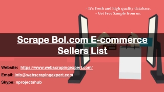 Scrape Bol.com E-commerce Sellers List
