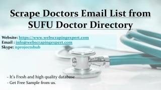 Scrape Doctors Email List from SUFU Doctor Directory