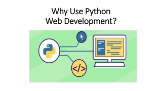 Why Use Python Web development