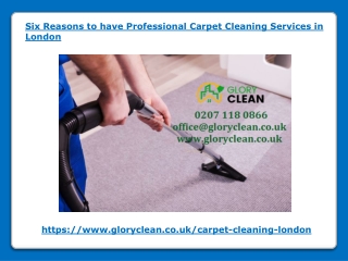 Six Reasons to have Carpet Cleaning Services in London