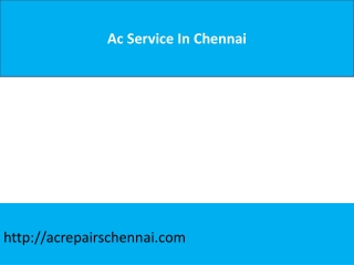 Ac Repair And Services In Chennai