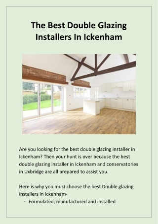 The Best Double Glazing Installers