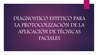 Valoración estética facial