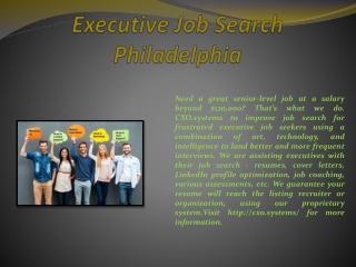Executive Job Search Philadelphia