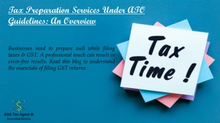 Tax preparation services in Penrith