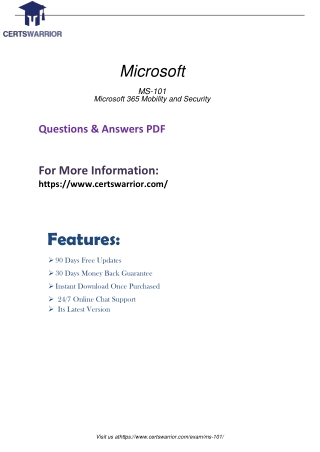 MS-101 Microsoft 365 Mobility and Security