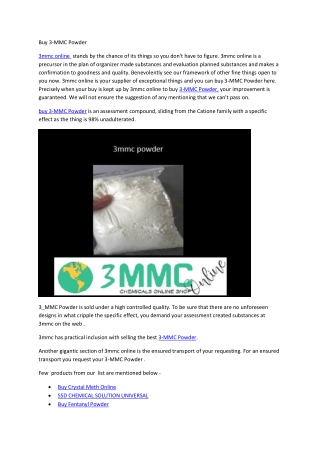 Buy 3-MMC Powder