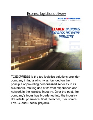 express logistics delivery