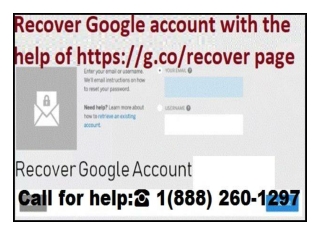 How to Recover Google Account with https //g.co/recover for Help