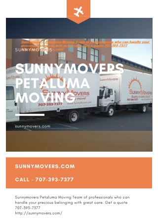 Sunnymovers Petaluma Moving