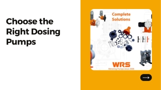 Choose the Right Dosing Pumps