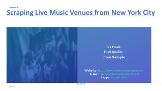 Scraping Live Music Venues from New York City