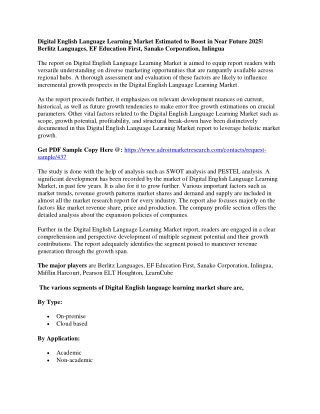 Digital English Language Learning Market