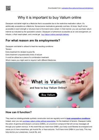 Why it is important to buy Valium online