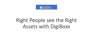 Right People see the Right Assets with DigiBoxx