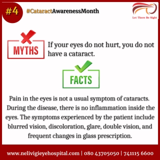 Myth #4 about Cataract - Best Eye Hospitals in Bellandur - Nelivigi Eye Hospital