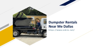 Dumpster Rentals Near Me Dallas