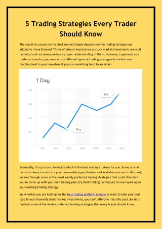 5 Trading Strategies Every Trader Should Know