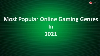 Most Popular Online Gaming Genres